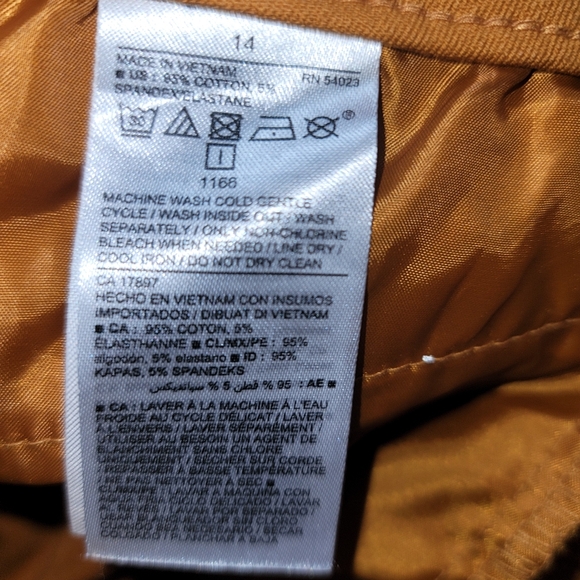 Old Navy Pixi Ankle pants mustard yellow size 14 - Picture 2 of 3